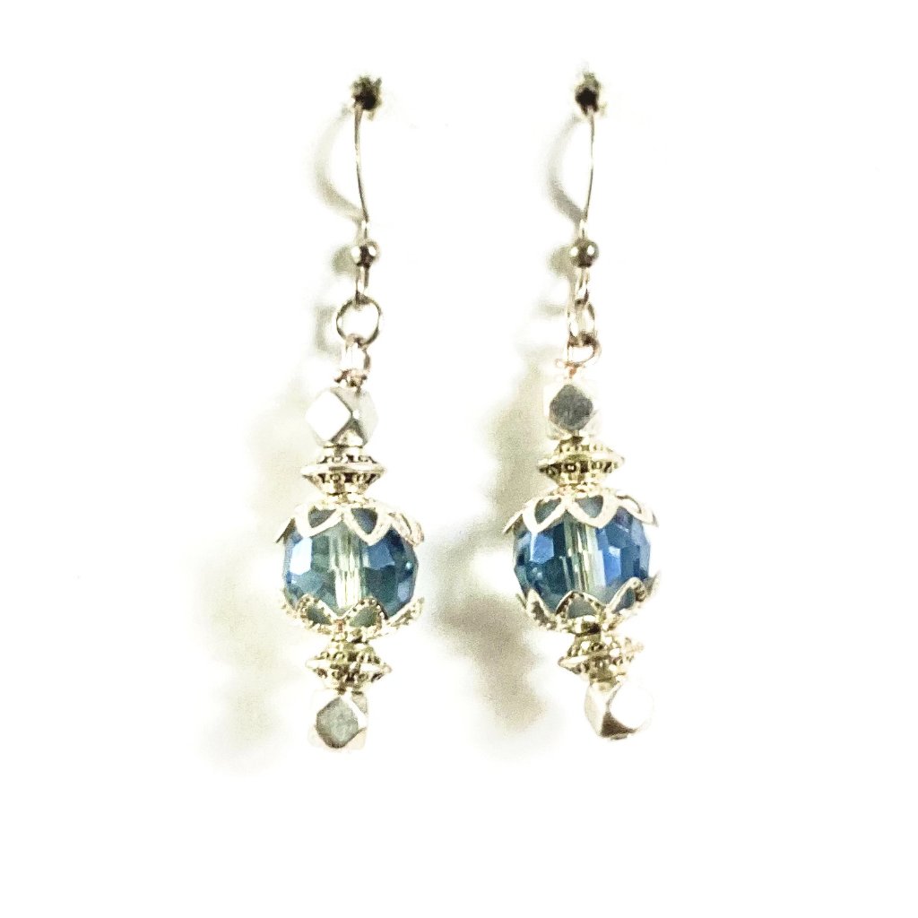 Blue Tibetan Silver Earrings Nwt 20$